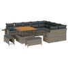 vidaXL Ensemble de canap&eacute; de jardin 12 pc Gris polyrotin