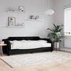 vidaXL Lit de jour avec matelas noir 90x190 cm tissu