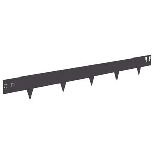 vidaXL Bordure de Pelouse 20 pcs 100 x 12 cm Acier Noir