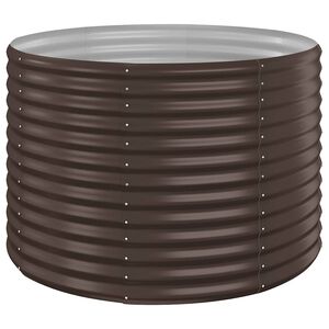 vidaXL Lit sur&eacute;lev&eacute; de jardin Acier galvanis&eacute; marron