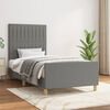 vidaXL Cadre de lit sans matelas gris fonc&eacute; 90x190 cm tissu