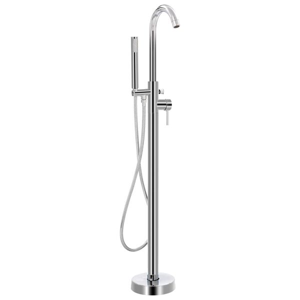 vidaXL Robinet de baignoire sur pied Acier inoxydable 118,5 cm