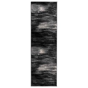 vidaXL Tapis Couloir FLORNES Tiss&eacute; Noir PP 7 mm