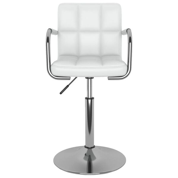 vidaXL Tabouret de bar Blanc Similicuir