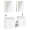 vidaXL Ensemble de mobilier de salle de bain 5 pcs Blanc