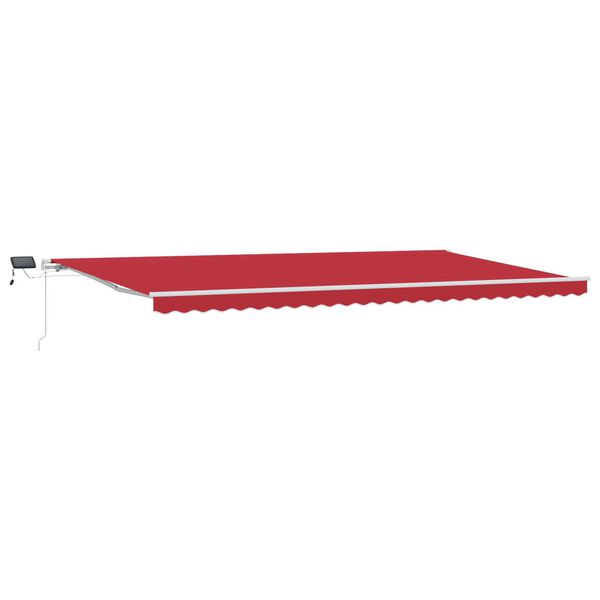 vidaXL Auvent R&eacute;tractable Rouge 600 &times; 300 cm Tissu et acier