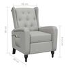vidaXL Fauteuil de massage inclinable gris clair velours