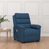 vidaXL Fauteuil de massage Bleu Tissu
