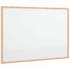 vidaXL Tableau blanc magn&eacute;tique avec cadre en pin massif 80 x 55 cm