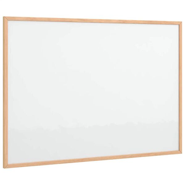 vidaXL Tableau blanc magn&eacute;tique avec cadre en pin massif 80 x 55 cm