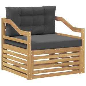 vidaXL Canap&eacute; d&rsquo;ext&eacute;rieur Blanc et anthracite