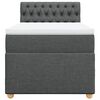 vidaXL Sommier &agrave; lattes de lit avec matelas Gris fonc&eacute; 80x200 cm Tissu