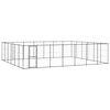 vidaXL Chenil d'ext&eacute;rieur pour chiens Acier 50,82 m&sup2;