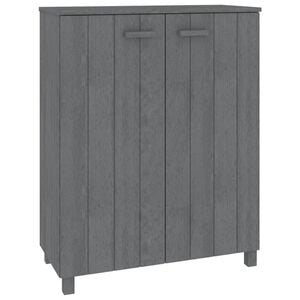 vidaXL Armoire &agrave; chaussures HAMAR Gris fonc&eacute; 85x40x108 cm Pin massif