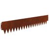 vidaXL Bordure de Pelouse 10 pc 103 x 20 cm Acier Rouill&eacute;