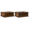 vidaXL Table de chevet 2 pc Ch&ecirc;ne fum&eacute; 40 x 31 x 15 cm