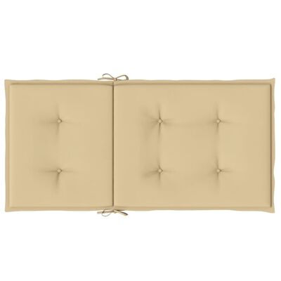 vidaXL Coussins de chaise à dossier bas lot de 6 beige mélangé tissu