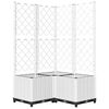 vidaXL Cache-pot de jardin Blanc 80 x 80 x 136 cm