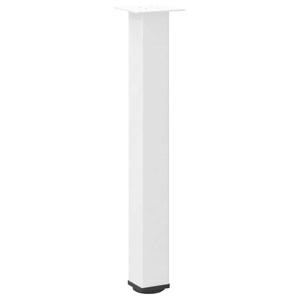 vidaXL Pieds de table console 4 pi&egrave;ces Blanc 72-74 cm Acier