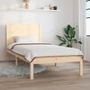 vidaXL Cadre de lit sans matelas 75x190 cm bois massif