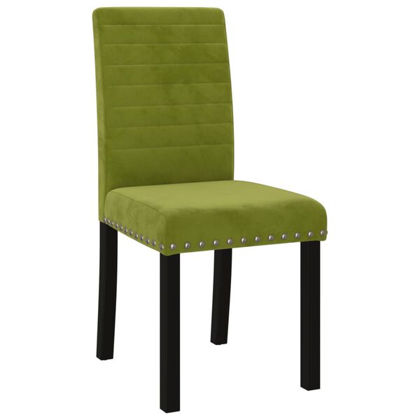 vidaXL Chaises &agrave; manger lot de 6 vert clair velours
