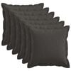 vidaXL Housse de coussin 6 pc HOUTEN Gris fonc&eacute; 30 x 30 cm