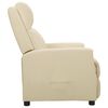 vidaXL Fauteuil inclinable Cr&egrave;me Similicuir