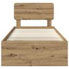 vidaXL Cadre de lit Ch&ecirc;ne artisan 90 x 200 cm Pin massif