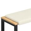 vidaXL Coussin de banc velours c&ocirc;tel&eacute; Cr&egrave;me Profondeur 35 cm