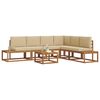 vidaXL Ensemble de canap&eacute;s d'ext&eacute;rieur 7 Pi&egrave;ce Naturel et Beige