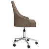 vidaXL Chaise pivotante de salle &agrave; manger Taupe Tissu
