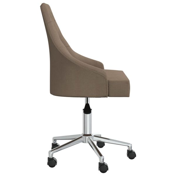 vidaXL Chaise pivotante de salle &agrave; manger Taupe Tissu