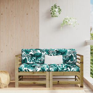 vidaXL Canap&eacute;s d'angle avec coussins 2 pcs bois de pin impr&eacute;gn&eacute;