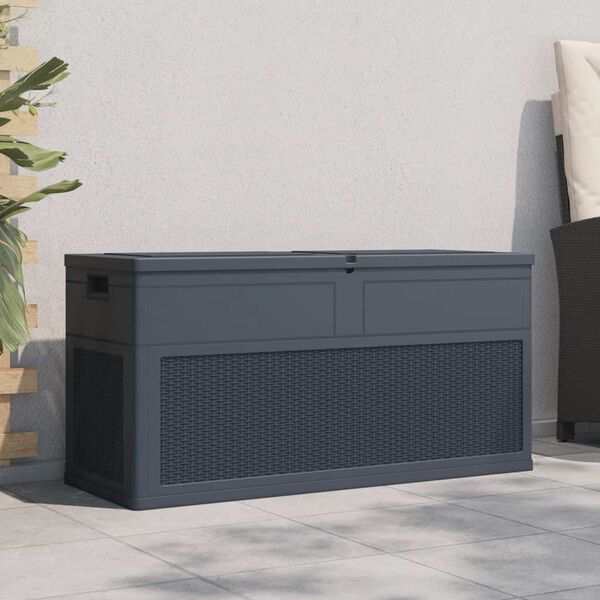 vidaXL Boîte de rangement de jardin 320 L Anthracite
