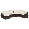 vidaXL Salon de jardin 8 pcs avec coussins marron r&eacute;sine tress&eacute;e