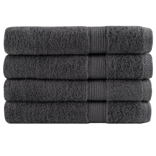 vidaXL Serviettes de qualit&eacute; sup&eacute;rieure SOLUND 4 pcs anthracite