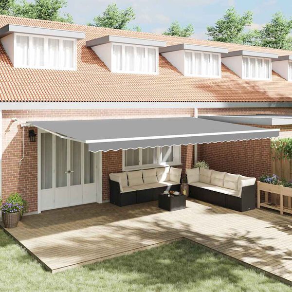 vidaXL Cadre d'auvent Blanc 600 &times; 350 cm Aluminium