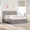 VidaXL Cadre de lit ottoman avec matelas taupe 180x200 cm tissu