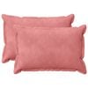 vidaXL Coussin 2 pc HOUTEN Rose 50 x 80 cm Fl&oslash;jl