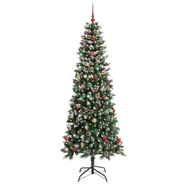 vidaXL Sapin de No&euml;l artificiel Vert 240 cm PVC, plastique et acier