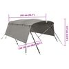 vidaXL Toit bimini &agrave; 4 arceaux parois lat&eacute;rales 243x(230-244)x137 cm