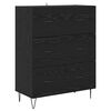 vidaXL Haut Armoire 2 pcs Ch&ecirc;ne noir Bois d'ing&eacute;nierie