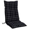vidaXL Coussins de chaise &agrave; dossier haut lot de 2 motif carreaux noir