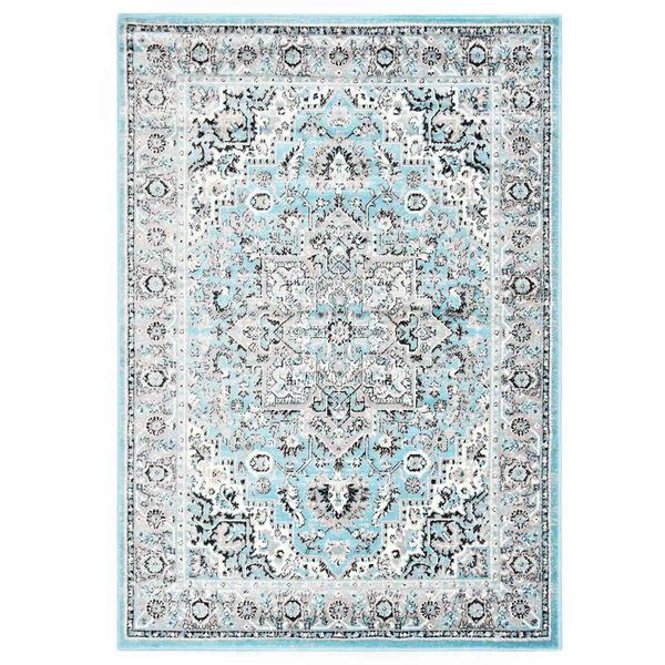 vidaXL Tapis Bleu clair 80 x 150 cm Poly&eacute;thyl&egrave;ne