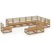 vidaXL Salon de jardin 10 pcs marron miel bois de pin massif