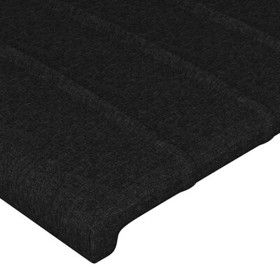 vidaXL Cadre de lit avec tête de lit Noir 200x200 cm Tissu