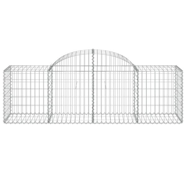 vidaXL Paniers à gabions arqués 8 pcs 200x50x60/80 cm Fer galvanisé
