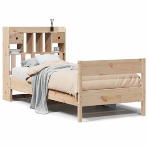 vidaXL Lit biblioth&egrave;que sans matelas 75x190 cm bois de pin massif