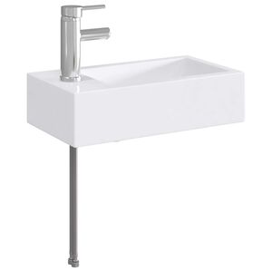 vidaXL Lavabo de salle de bains Chrome 45,5 x 25,5 x 13 cm m&eacute;tal