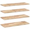 vidaXL &Eacute;tag&egrave;res flottantes 4 pcs 80x30x2 cm acacia massif non trait&eacute;